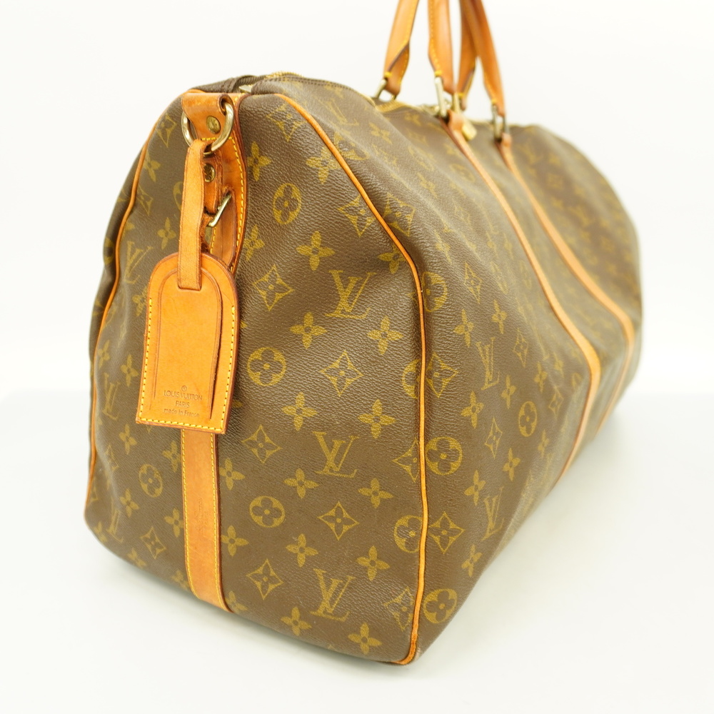 Louis Vuitton Monogram Canvas Keepall Travel Bag Brown and Tan - Picture 2 of 13
